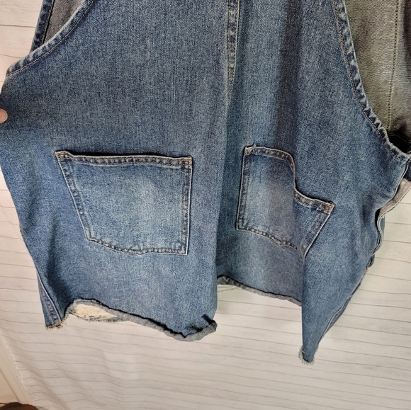 WILD FABLE DENIM OVERALL SHORTS, SZ XXL - Picture 7 of 11